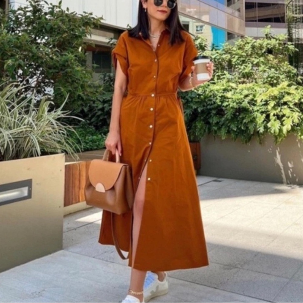 CHRISTMAS SALE $35 until Dec25 NWOT Zara Belted Ruffle Terracotta Dress w/ Belt